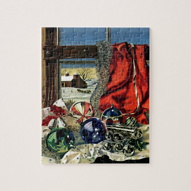 Puzzle Ornements de Noël (Vertical)