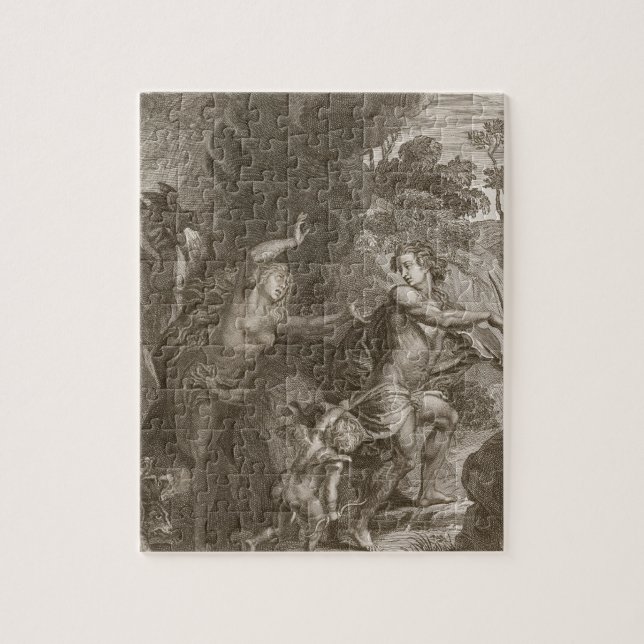 Puzzle Orphée, Eurydice principal hors d'enfer, regarde (Vertical)