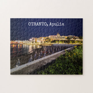 Puzzle Otranto personnalisé de nuit, Pouilles, Italie,  