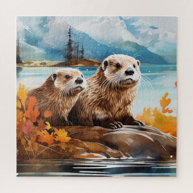 Puzzle Otter (Vertical)