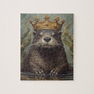 Puzzle Otter adorable dans une couronne