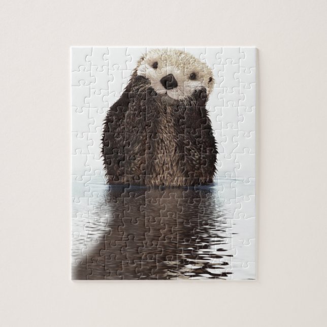 Puzzle Otter mou dans l'eau (Vertical)
