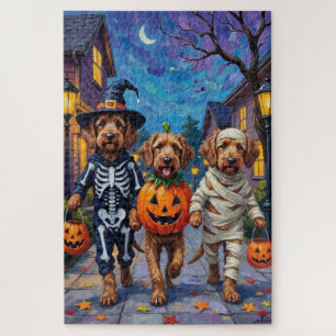 Puzzle Otterhound Trick-or-Treating en costumes d'Hallowe