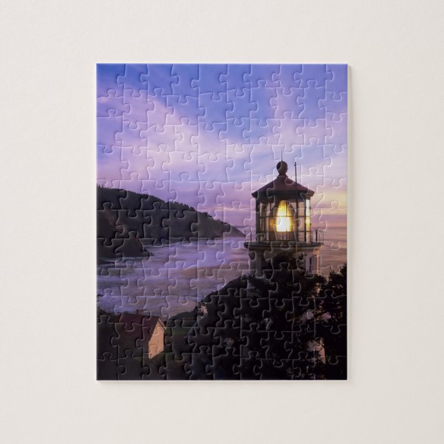 Puzzle OU, sur la côte de l'Oregon, phare de Heceta Head, (Vertical)