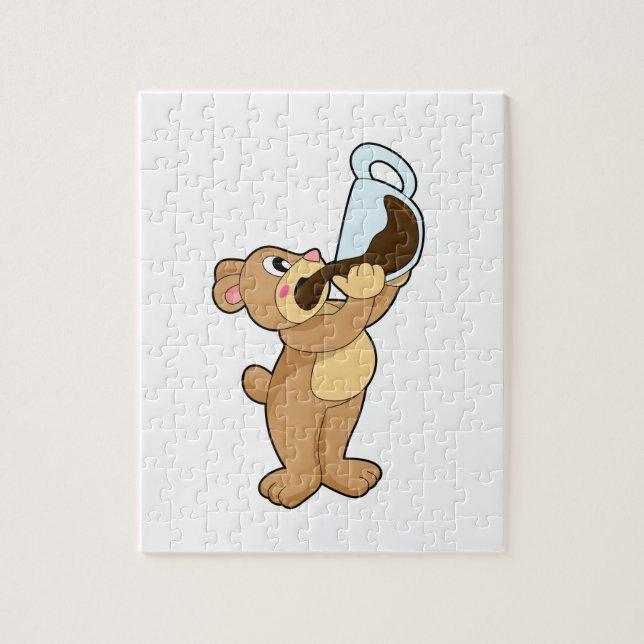 Puzzle Ours avec café Coupe (Vertical)