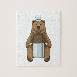 Puzzle Ours comme cuire avec pot de Cuisine