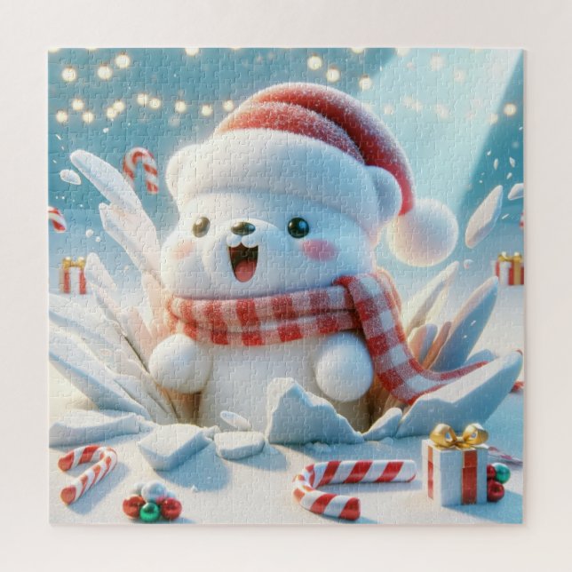 Puzzle Ours de Noël adorable (Vertical)