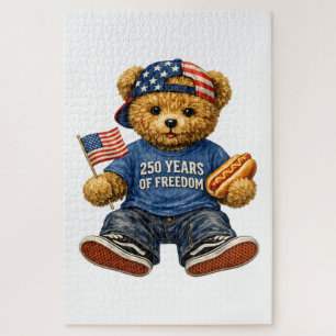 Puzzle Ours en peluche 250 ans de liberté