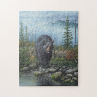 Puzzle Ours noir de montagne fumeuse