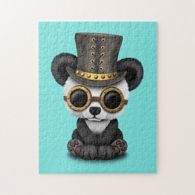 Puzzle Ours panda CUB mignon de bébé de Steampunk (Vertical)