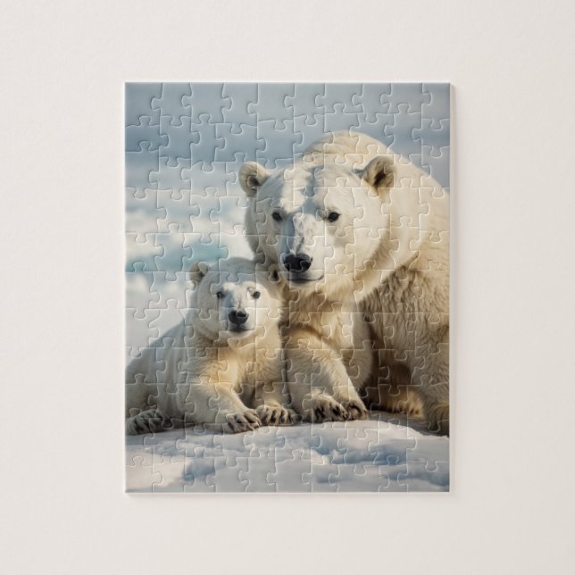 Puzzle Ours polaire et petit (Vertical)