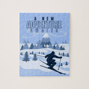 Puzzle Outdoor Adventure snowboard hiver
