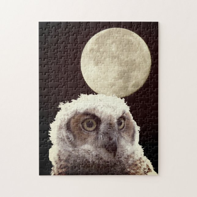 Puzzle - Owl and Moon (Vertical)
