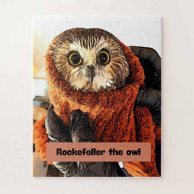 Puzzle Owl, Rockefeller, (Vertical)