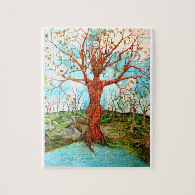 Puzzle Pagan Dryad Tree Goddha Wiccan Nature Art (Vertical)