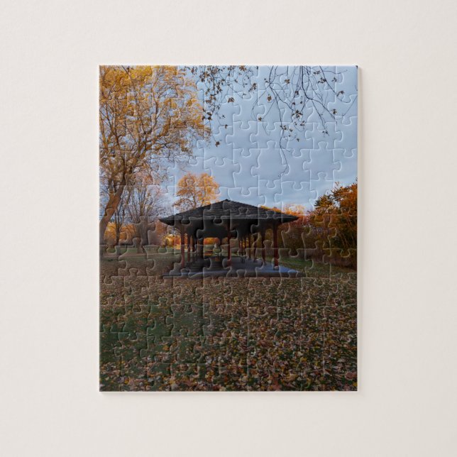 Puzzle Pagode canadienne à l'automne (Vertical)