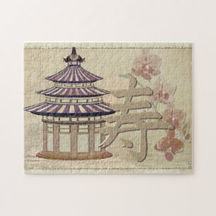 Puzzle Pagode Rose Média mixte Oriental