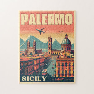 Puzzle Palerme sicilienne Italie cadeaux souvenirs vintag