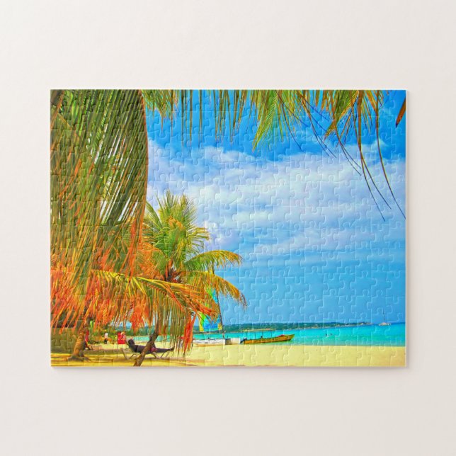 Puzzle Palm Beach Montego Bay Jamaïque. (Horizontal)