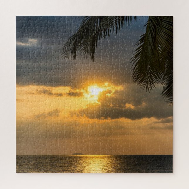 Puzzle Palme Au coucher Du Soleil (Vertical)