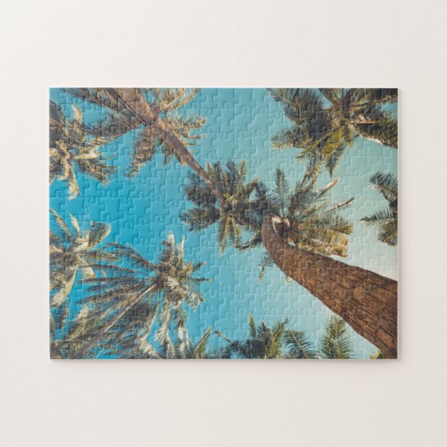 Puzzle Palmiers au cru tropical de plage (Horizontal)