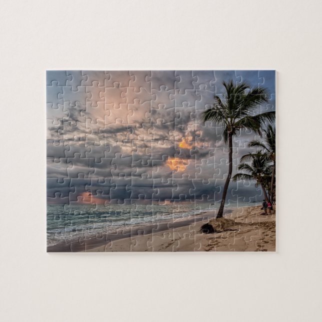 Puzzle Palmiers et lever de soleil hawaïens exotiques (Horizontal)