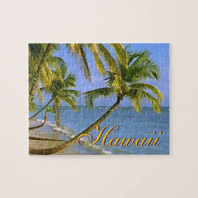 Puzzle Palmiers hawaïens Art de Voyage exotique (Horizontal)