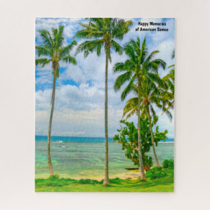 Puzzle Palmiers Samoa américaines. Vœux de Noël Jigs