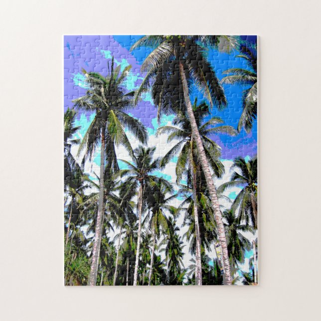Puzzle Palmiers tropicaux. Le design à la carte. (Vertical)