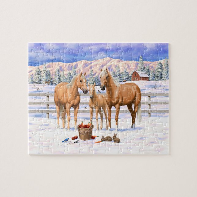 Puzzle Palomino Quarter Horses (Horizontal)