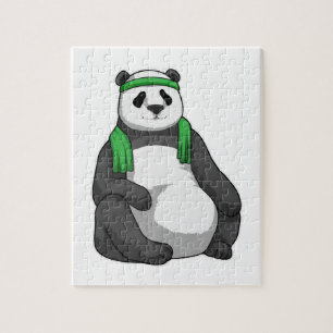 Puzzle Panda à Fitness avec serviette