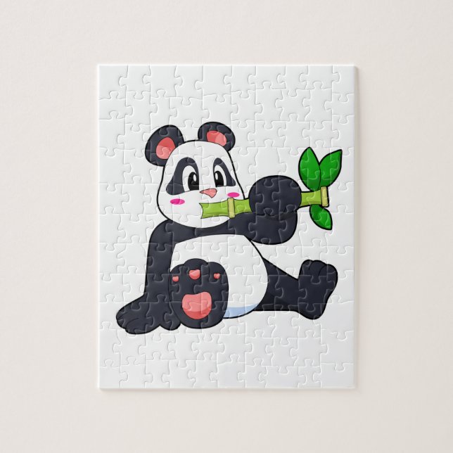 Puzzle Panda avec bambou (Vertical)