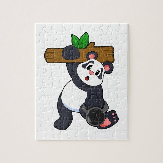 Puzzle Panda avec bois à l'entraînement Force (Vertical)