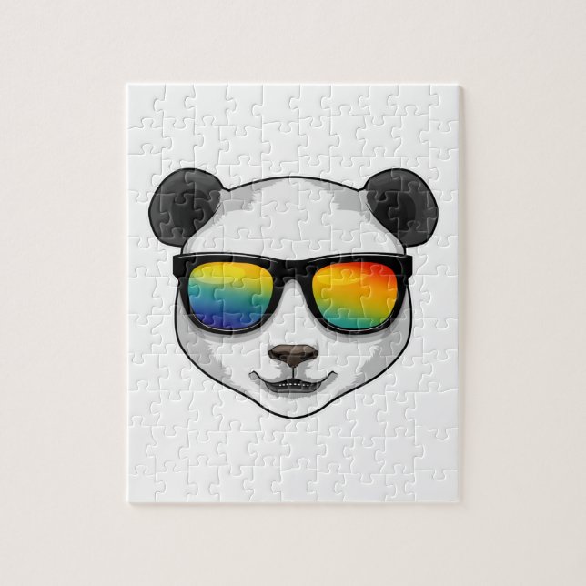 Puzzle Panda avec lunettes de soleil (Vertical)