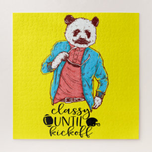 Puzzle Panda Bear Classieux jusqu'au coup d'envoi Footbal