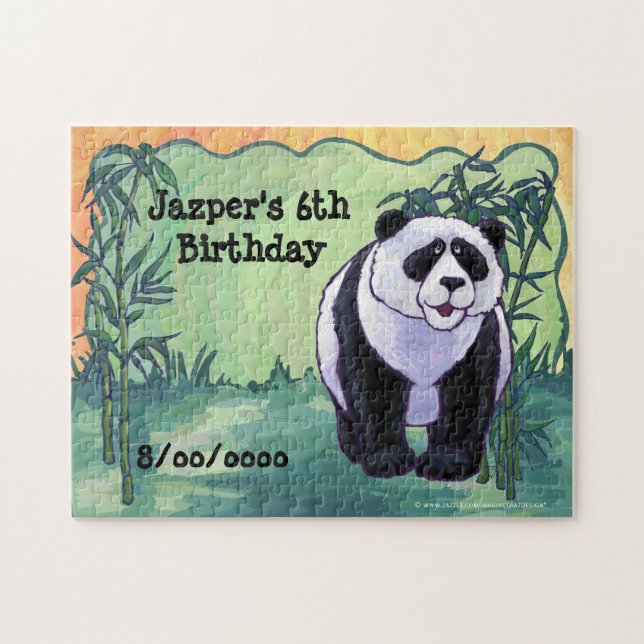 Puzzle Panda Bear Party Centre (Horizontal)