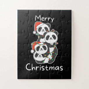 Puzzle Panda Christmas Tree Animaux de Noël Pandas