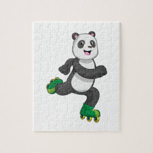 Puzzle Panda comme Patinage en ligne avec Roller skates