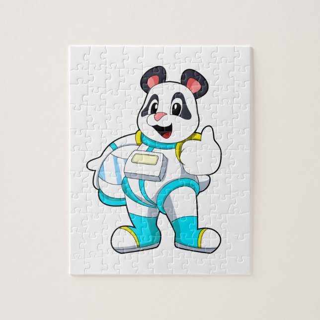 Puzzle Panda en astronaute avec costume (Vertical)