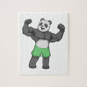 Puzzle Panda en Bodybuilder au Bodybuilding