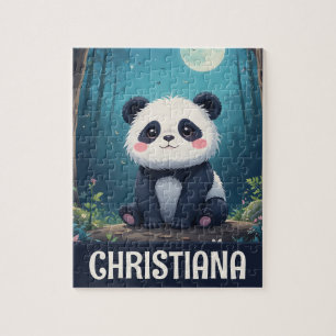 Puzzle Panda fantaisiste mignon personnalisé dans une for