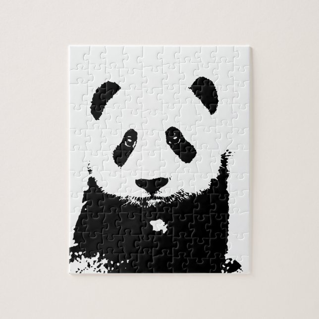 Puzzle Panda noir et blanc (Vertical)