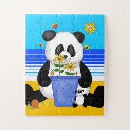 Puzzle Panda ours enfants plage amusante