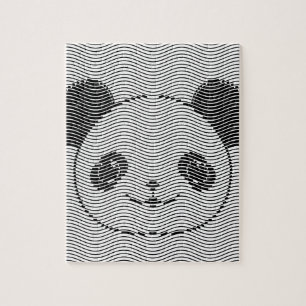 Puzzle Panda Porte Face Sur La Vague Motif