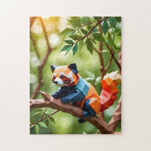 Puzzle Panda Rouge Origami