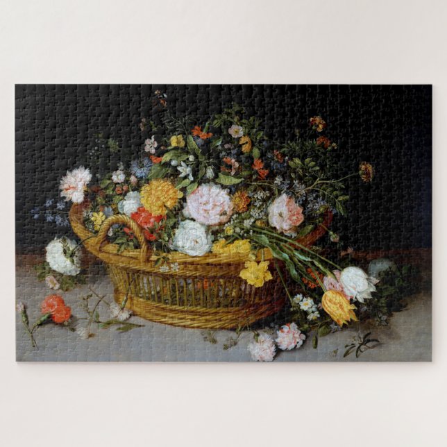 Puzzle Panier de fleurs, Jan Brueghel le plus jeune (Horizontal)