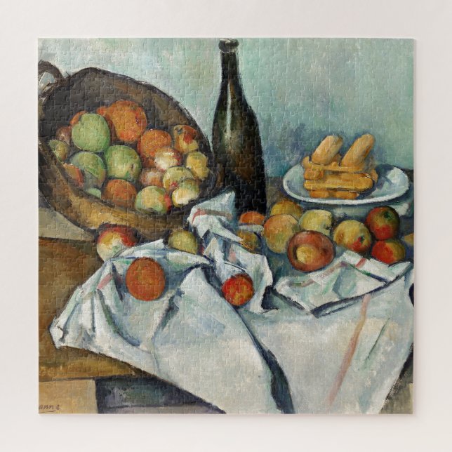 Puzzle Panier de pommes Still Life Cezanne Peinture Art (Vertical)
