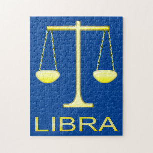 Puzzle Panneau étoile Balance dorée de Libra