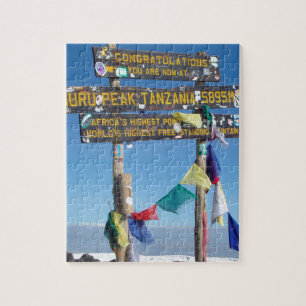 Puzzle Panneau indicateur au sommet du Kilimanjaro kenya