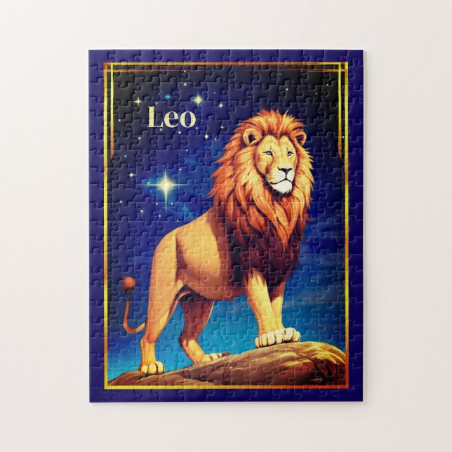 Puzzle Panneau Leo Zodiac sous ciel étoilé (Vertical)